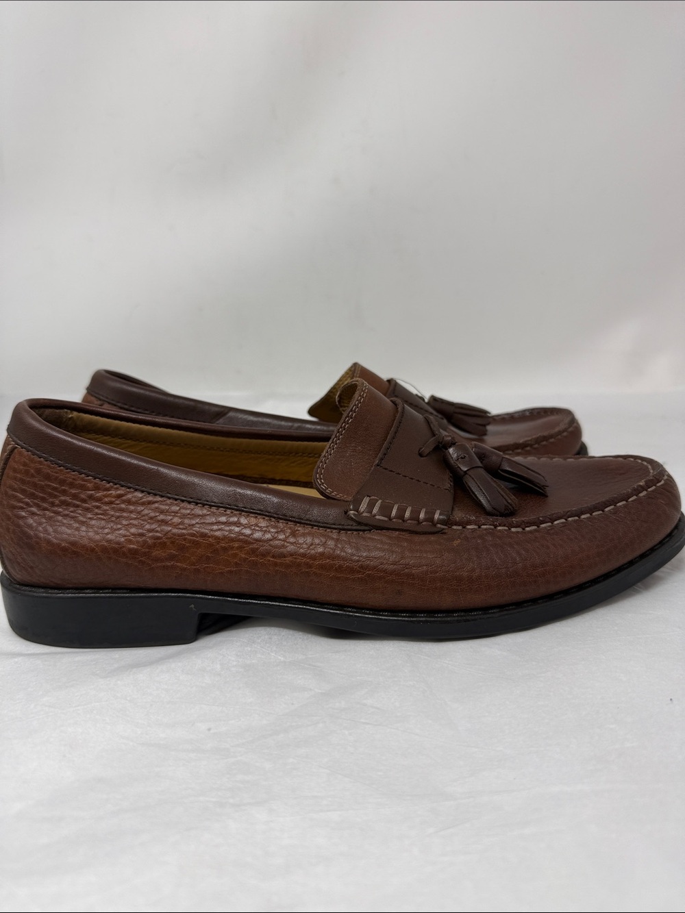 Giorgio Brutini Brown Leather Tassel Loafers Size 8.5 Business Casual Office